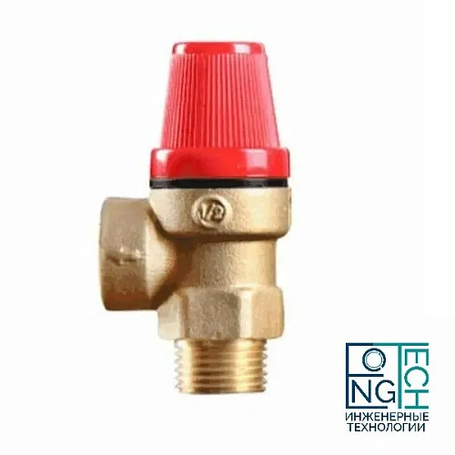 Клапан предохранительный угловой латунь Ду 15х15 Ру16 НР/ВР G1/2"хG1/2" Рср=3бар Benarmo  Клапан предохранительный угловой латунь Ду 15х15 Ру16 НР/ВР G1/2"хG1/2" Рср=3бар Benarmo Краснодар