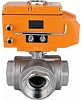 Кран шаровой DN.ru BV3232P(4pc)-SP-3WT-T-ISO-H Ду40 Ру63 стандартнопроходной T-тип, трехходовой, нержавеющая сталь, внутренняя резьба, уплотнение - PTFE, с эл. приводом DN.ru E34-N-005EM-O1-220VAC-У1 Краснодар