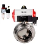 Затвор дисковый поворотный кламповый DN.ru WBV3131S-2W-C-H Ду100 Ру10 корпус - пищевая нержавеющая сталь 304, уплотнение – Silicon, с пневмоприводом DN.ru PA-DA-052, пневмораспределителем DN.ru 4М310-08 220В NAMUR и БПВ DN.ru AFC2000 Краснодар