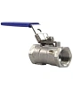 Кран шаровой DN.ru BV3232P-SP-T-H Ду15 Ру63 стандартнопроходной двухходовой, нержавеющая сталь SS316, внутренняя резьба, уплотнение - PTFE, ручка-рычаг Краснодар