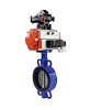 Затвор дисковый поворотный DN.ru WBV1132N-2W-Fb-H Ду150 Ру16, корпус - чугун GG25, диск - нержавеющая сталь 316L, уплотнение - NBR, с пневмоприводом DN.ru PA-SA-140 с возвратными пружинами, пневмораспределителем 4М310-08 24В NAMUR, БКВ APL-510N-EX Краснодар