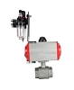 Кран шаровой DN.ru BV3232P(2pc)-FP-T-ISO-H Ду15 Ру63 полнопроходной двухходовой, нержавеющая сталь SS316, внутренняя резьба, уплотнение - PTFE, с пневмоприводом PA-DA-052 двойного действия, с пневмораспределителем 4М310-08 220В NAMUR, с БПВ AFC2000 Краснодар