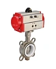 Затвор дисковый поворотный DN.ru WBV3232P-2W-Fb-H Ду65 Ру16, корпус - нержавеющая сталь 316L, диск - нержавеющая сталь 316L, уплотнение - PTFE, с пневмоприводом DN.ru PA-SA-105 с возвратными пружинами Краснодар