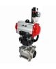 Кран шаровой DN.ru BV3232P(3pc)-FP-W-ISO-H Ду25 Ру63, полнопроходной под приварку, нержавеющая сталь SS316, уплотнение - PTFE, с пневмоприводом PA-DA-052, с пневмораспределителем 4М310-08 220В NAMUR, с ручным дублером MON1-250-T26-ISO, с БПВ AFC2000 Краснодар