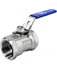 Кран шаровой DN.ru BV3232P-SP-T-H Ду32 Ру63 стандартнопроходной двухходовой, нержавеющая сталь SS316, внутренняя резьба, уплотнение - PTFE, ручка-рычаг Краснодар