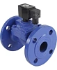 Клапан электромагнитный DN.ru VS610-VF-NC-220VAC Ду40 Ру10, соленоидный двухходовой, корпус - чугун, уплотнение - Viton, фланцевый, нормально-закрытый, пилотный, катушка - 220В Краснодар
