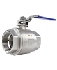 Кран шаровой DN.ru BV3232P(2pс)-FP-T-H Ду65 Ру40 полнопроходной двухходовой, нержавеющая сталь 316 CF8M, внутренняя резьба, уплотнение - PTFE, ручка-рычаг Краснодар