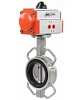 Затвор дисковый поворотный DN.ru WBV3232V-2W-Fb-H Ду300 Ру16, корпус - нержавеющая сталь, диск - нержавеющая сталь, уплотнение - VITON, с пневмоприводом DN.ru PA-SA-210 с возвратными пружинами Краснодар