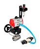 Кран шаровой DN.ru BV3232P(2pc)-FP-T-ISO-H Ду40 Ру63, полнопроходной внутреннняя резьба, нержавеющая сталь SS316, уплотнение - PTFE, с пневмоприводом PA-DA-065, с пневмораспределителем 4V320-08 220В, с ручным дублером MON1-250-T26-ISO, с БПВ AFC2000 Краснодар