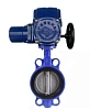Затвор дисковый поворотный DN.ru WBV1432E-2W-Fb-H Ду200 Ру16, корпус - чугун GGG50, диск - нержавеющая сталь 316L, уплотнение - EPDM, с электроприводом DN.ru QT-N-030M-O2-220VAC-У1 220В Краснодар